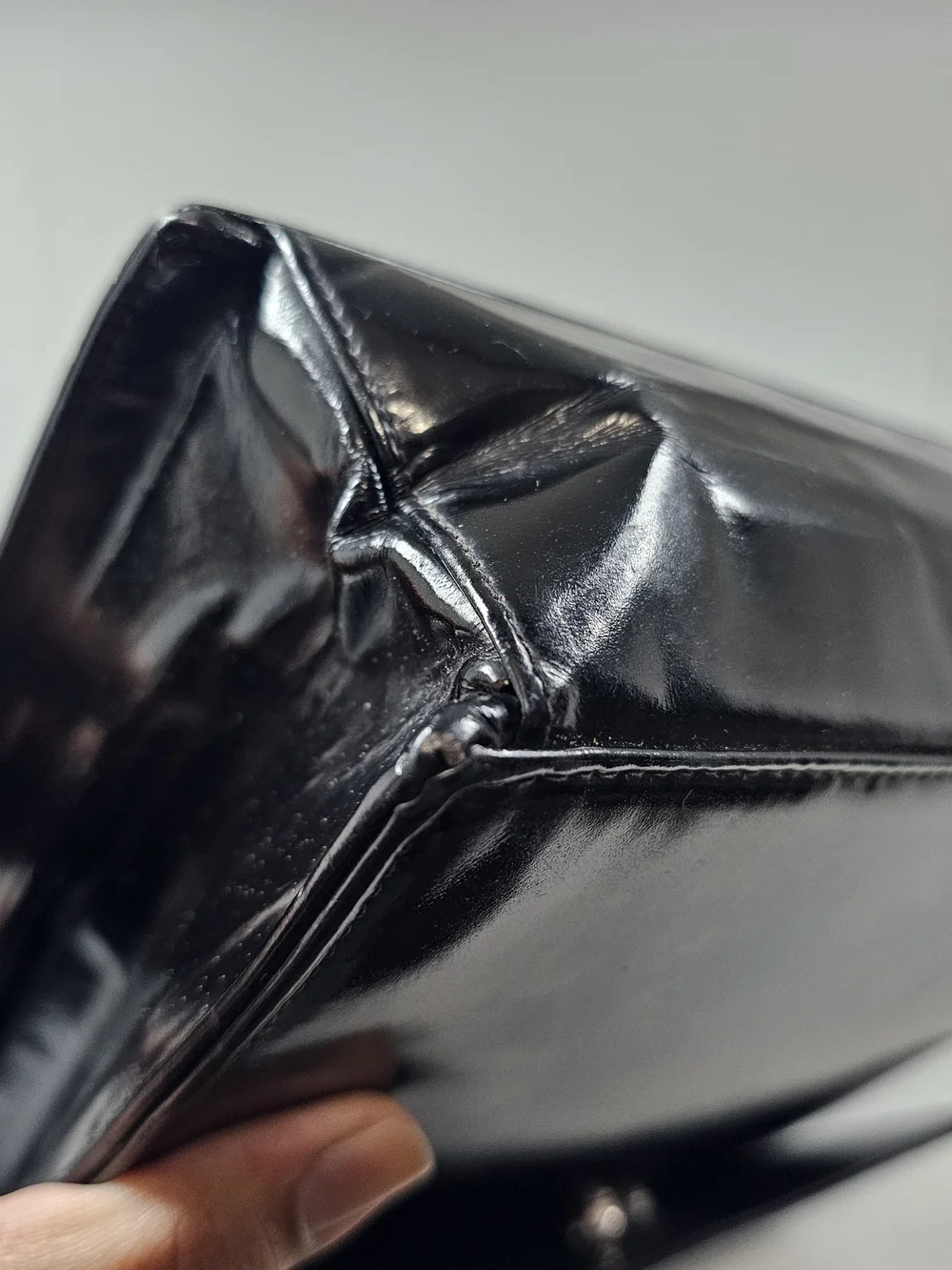 Chanel Black Patent Leather Shoulder Bag